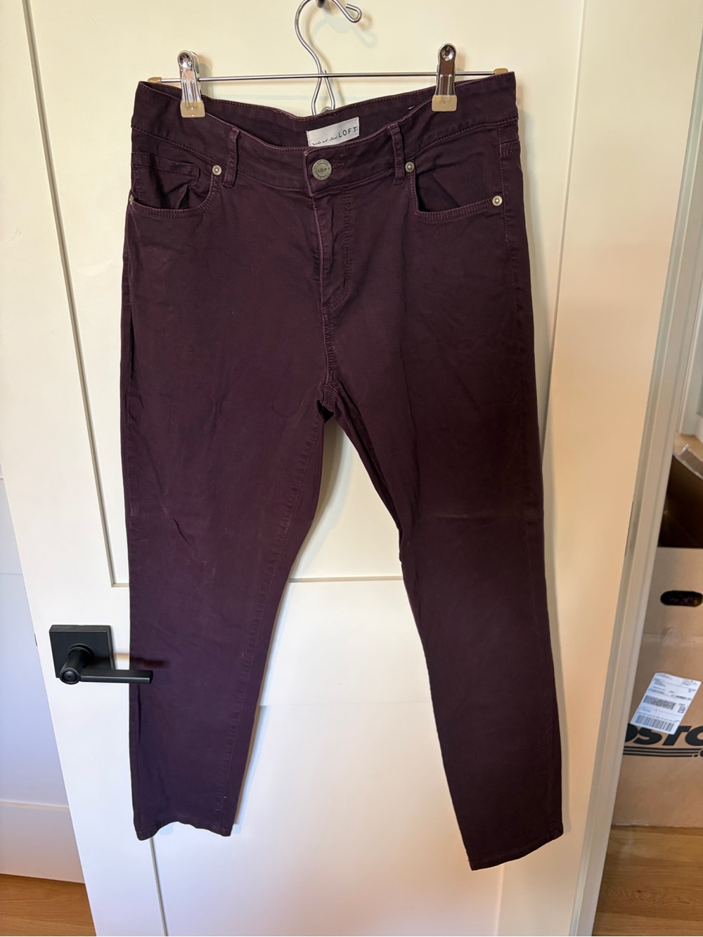 LOFT Women's Stretch Jeans - Deep Plum